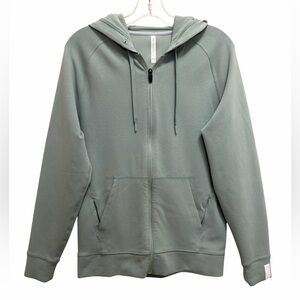 Ten Thousand Midweight Tech Hoodie Jacket Full Zip Pockets Green Size S